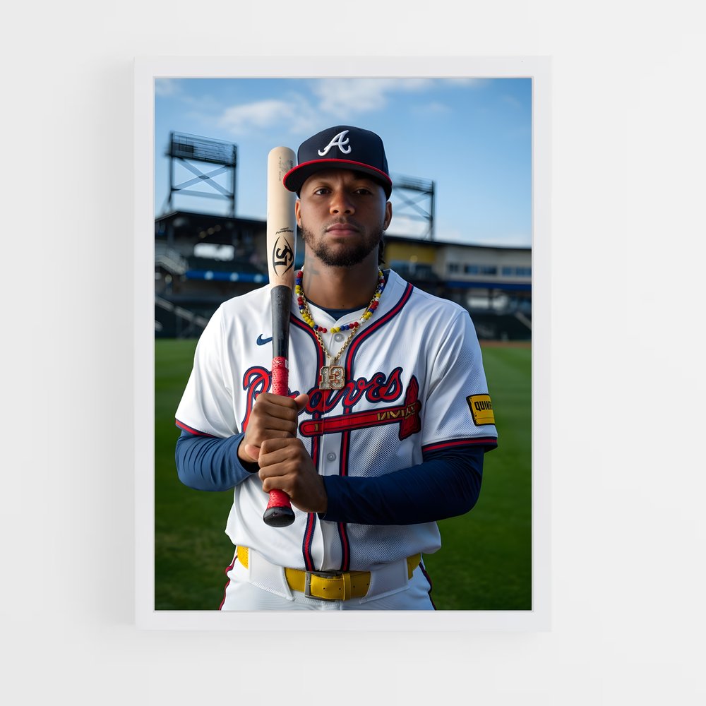 Poster Ronald acuna excitation – affiche Baseball (vue 3)